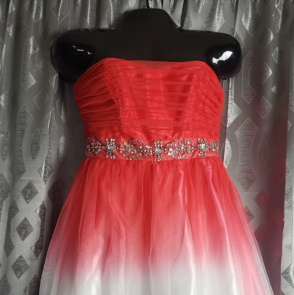 Red and White Ombre